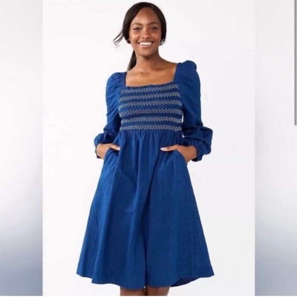DRAPER JAMES RSVP smocked midi dress - Picture 1 of 7